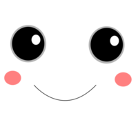 cute face transparent background png