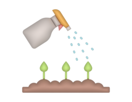 3d Gardening And Water Spraying png