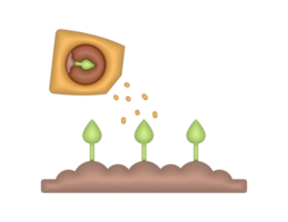 3d semeadura ou fertilizante png