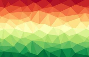 abstract background with triangles, green, orange and red colors vector