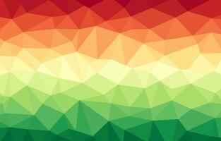 abstract background with triangles, green, orange and red colors vector