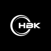 hbk logo diseño, inspiración para un único identidad. moderno elegancia y creativo diseño. filigrana tu éxito con el sorprendentes esta logo. vector