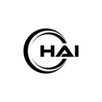 HAI Logo Design, Inspiration for a Unique Identity. Modern Elegance and Creative Design. Watermark Your Success with the Striking this Logo. vector