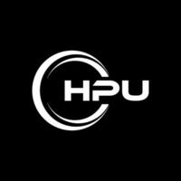 hpu letra logo diseño, inspiración para un único identidad. moderno elegancia y creativo diseño. filigrana tu éxito con el sorprendentes esta logo. vector
