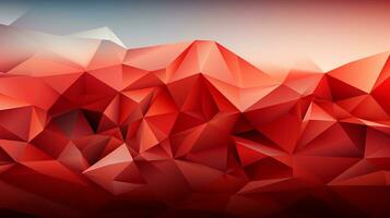 Background red polygon ai photo