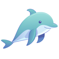 cartoon  dolphin ai generative png