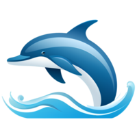 cartoon  dolphin ai generative png