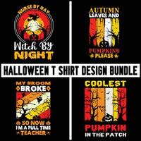 HALLOWEEN T SHIRT DESIGN BUNDLE vector