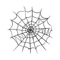 garabato de icono de vector de telaraña de telaraña.