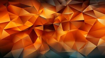 Background orange polygon ai photo