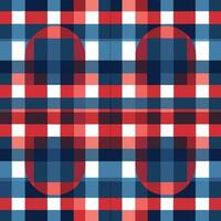 plaid checked pattern seamless fabric textured background modern design vector illustration