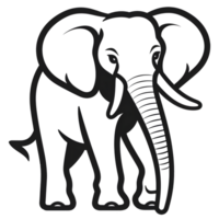 cartone animato elefante ai generativo png