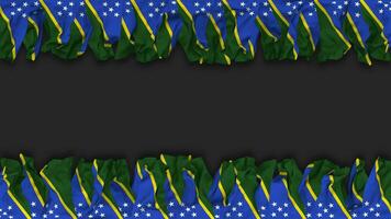 Solomon Islands Flag Hanging Banner Seamless Looping with Bump and Plain Texture, 3D Rendering, Luma Matte video