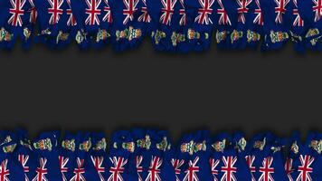 Cayman Islands Flag Hanging Banner Seamless Looping with Bump and Plain Texture, 3D Rendering, Luma Matte video