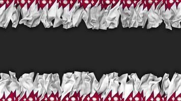 Nepal Flag Hanging Banner Seamless Looping with Bump and Plain Texture, 3D Rendering, Luma Matte video