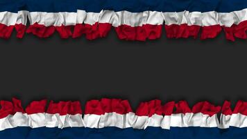 France Flag Hanging Banner Seamless Looping with Bump and Plain Texture, 3D Rendering, Luma Matte video
