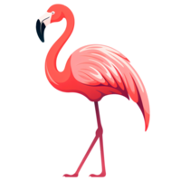 cartoon flamingo ai generative png