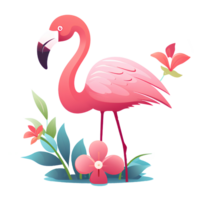 tecknad serie flamingo ai generativ png