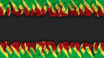 Congo Flag Hanging Banner Seamless Looping with Bump and Plain Texture, 3D Rendering, Luma Matte video