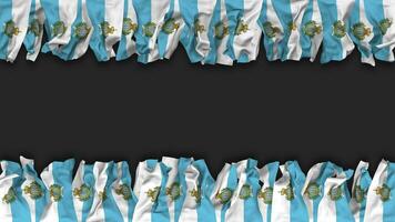 San Marino Flag Hanging Banner Seamless Looping with Bump and Plain Texture, 3D Rendering, Luma Matte video