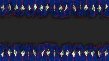 Sint Eustatius Flag Hanging Banner Seamless Looping with Bump and Plain Texture, 3D Rendering, Luma Matte video