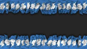 antarctica vlag hangende banier naadloos looping met buil en duidelijk textuur, 3d weergave, luma matte video