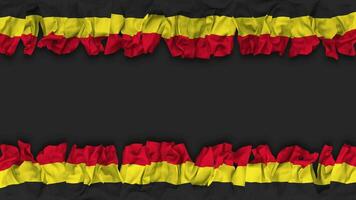 Belgium Flag Hanging Banner Seamless Looping with Bump and Plain Texture, 3D Rendering, Luma Matte video