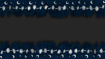 State of South Carolina Flag Hanging Banner Seamless Looping with Bump and Plain Texture, 3D Rendering, Luma Matte video