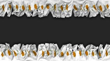 Cyprus Flag Hanging Banner Seamless Looping with Bump and Plain Texture, 3D Rendering, Luma Matte video