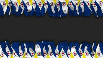 Bonaire Flag Hanging Banner Seamless Looping with Bump and Plain Texture, 3D Rendering, Luma Matte video