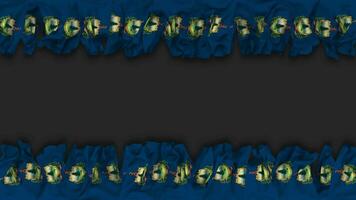 State of Vermont Flag Hanging Banner Seamless Looping with Bump and Plain Texture, 3D Rendering, Luma Matte video