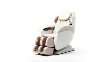 electric massage chair isolated on white background. Generative Ai photo