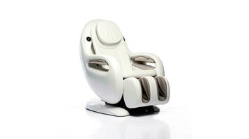 A Modern massage chair isolated on white background. electric massage chair. Generative Ai photo