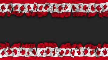 Canada Flag Hanging Banner Seamless Looping with Bump and Plain Texture, 3D Rendering, Luma Matte video