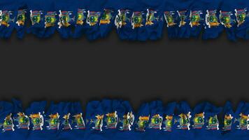 staat van nieuw york vlag hangende banier naadloos looping met buil en duidelijk textuur, 3d weergave, luma matte video