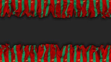 Transnistria Flag Hanging Banner Seamless Looping with Bump and Plain Texture, 3D Rendering, Luma Matte video