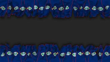 Guam Flag Hanging Banner Seamless Looping with Bump and Plain Texture, 3D Rendering, Luma Matte video