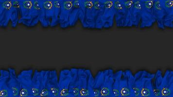 State of Nevada Flag Hanging Banner Seamless Looping with Bump and Plain Texture, 3D Rendering, Luma Matte video