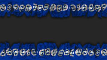 Northern Mariana Islands Flag Hanging Banner Seamless Looping with Bump and Plain Texture, 3D Rendering, Luma Matte video