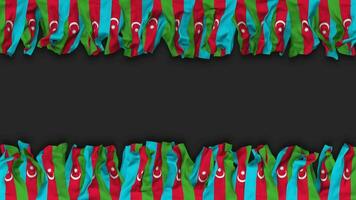Azerbaijan Flag Hanging Banner Seamless Looping with Bump and Plain Texture, 3D Rendering, Luma Matte video