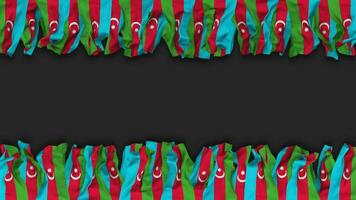 Azerbaijan Flag Hanging Banner Seamless Looping with Bump and Plain Texture, 3D Rendering, Luma Matte video