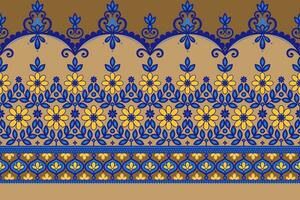 Botanical Seamless. Background Seamless Pattern Geometric Ethnic pattern design  for background, carpet, wallpaper, clothing, wrapping, Batik, fabric, printing textile illustration. vector