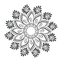 Mandala the swirls for printable vector