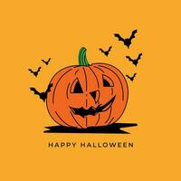 halloween background with pumpkin design vector