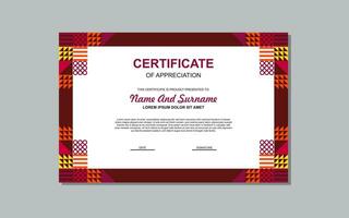 modern style certificate template in red color. certificate in luxury style blue color. vector