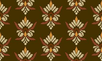 Ikat Seamless Pattern tribal art Embroidery, Ikat stripe Digital textile Asian Design for Prints Fabric saree Mughal Swaths texture Kurti Kurtis Kurtas, Motif Batik vector