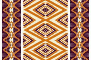 seamless pattern.ethnic oriental pattern traditional on yellow background.Aztec style abstract vector illustration.