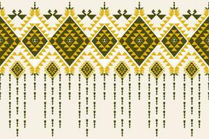 Geometric ethnic pattern traditional Design for background,carpet,wallpaper,clothing,wrapping,Batik,fabric,sarong,Vector illustration embroidery style. vector