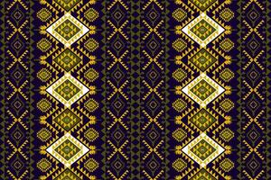 Geometric ethnic oriental seamless pattern thai traditional Design for background,carpet,wallpaper,clothing,wrapping,Batik,fabric,Vector illustration.embroidery style vector