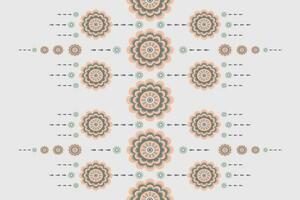 abstract art of flowers aztec geometric art print design for rugs, wallpapers, clothing, wraps, fabrics, covers, textiles vector